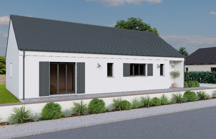 votre maison de 90m2 sur un terrain de 564m2 sur la commune de La Chapelle-Saint-Mesmin au prix de 267400€ avec Alpha Constructions